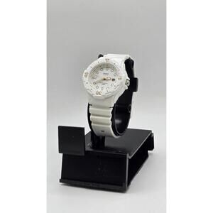 Casio LRW200H-7E2V Women's White Resin Band, White Gold Dial, Date, 100 Meter WR
